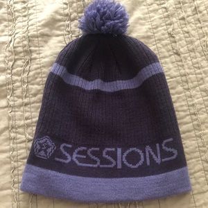 Sessions Snowboards Knit Winter Hat with Pom Pom